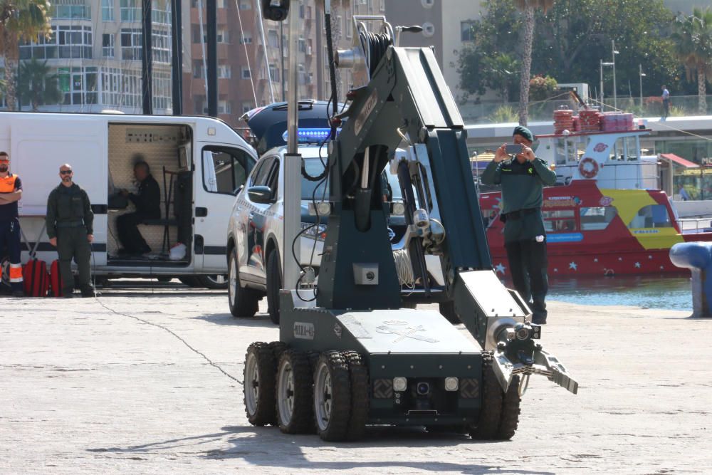 Simulacro en el puerto de Málaga