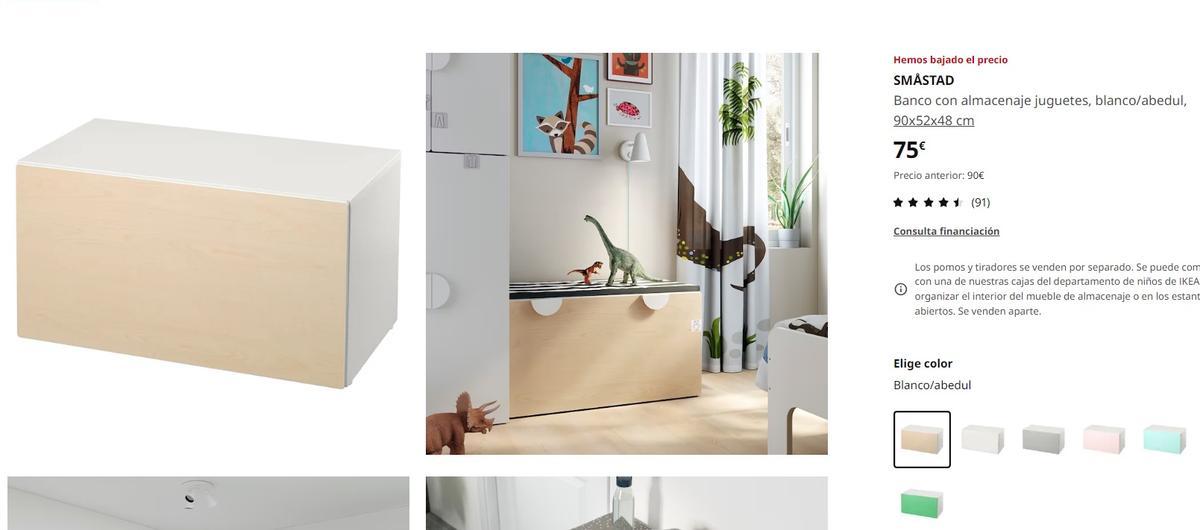 SMÅSTAD banco con almacenaje juguetes, blanco/blanco, 90x52x48 cm - IKEA