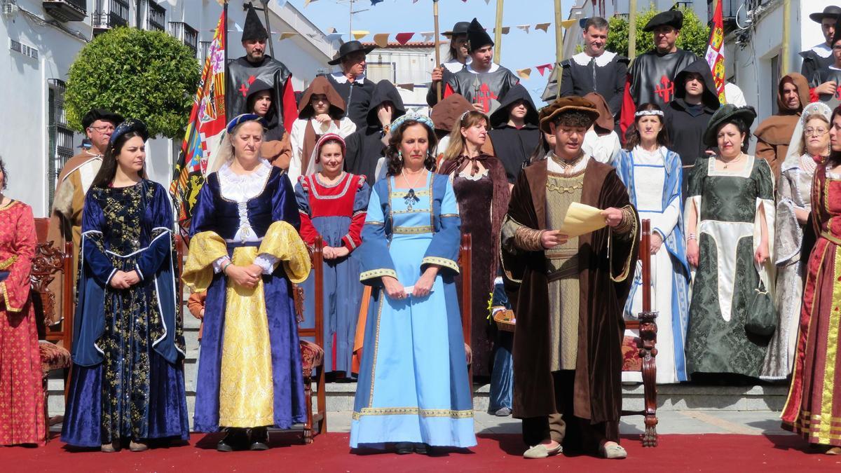 Recreación del recibimiento de Carlos V en Monesterio