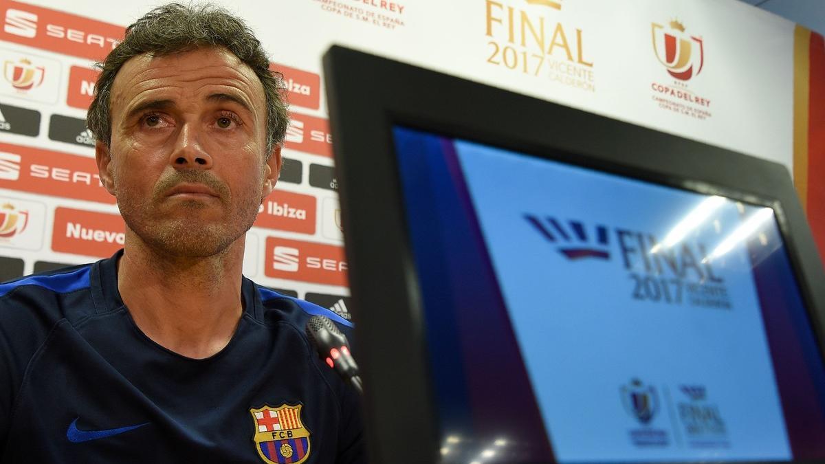 Luis Enrique, en la conferencia de prensa previa a la final de la Copa del Rey