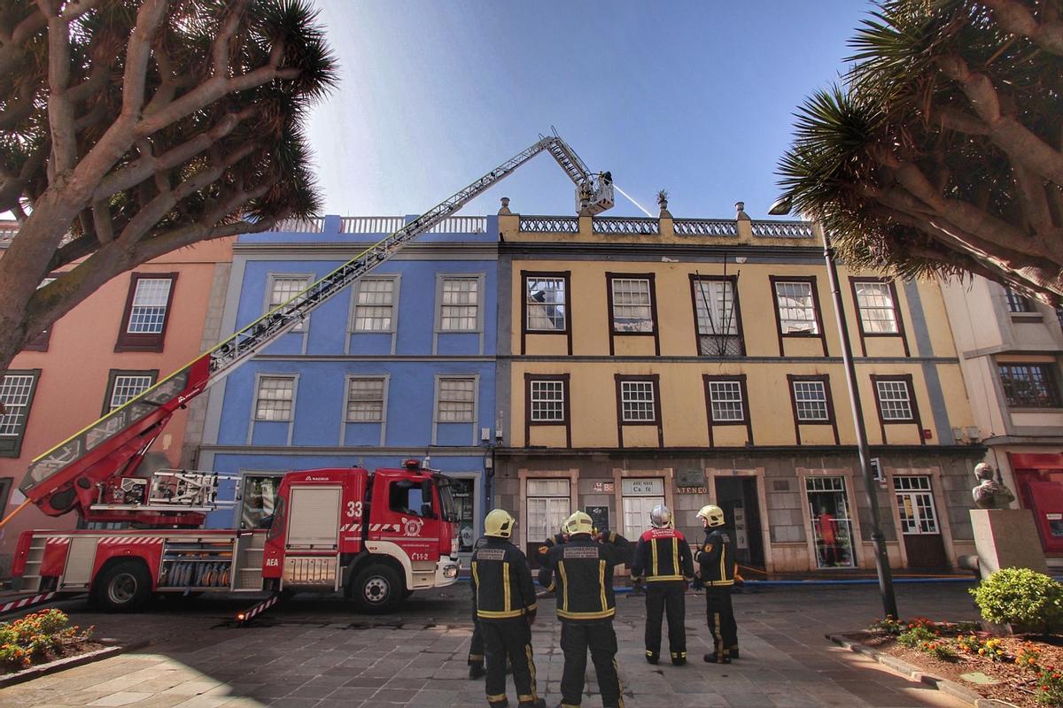 El incendio del Ateneo, en octubre de 2019.