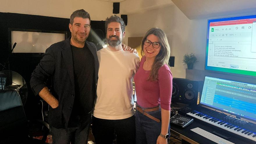 Isaac Galán, Tomás Virgós y Silvia Galán ponen tono aragonés a 'Pocoyó'.