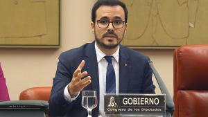 El EXministro de Consumo, Alberto Garzon, durante una comparecencia en el Congreso durante la pasada legislatura.