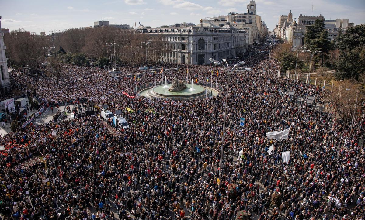 Manifestación en defensa de la sanidad pública en Madrid