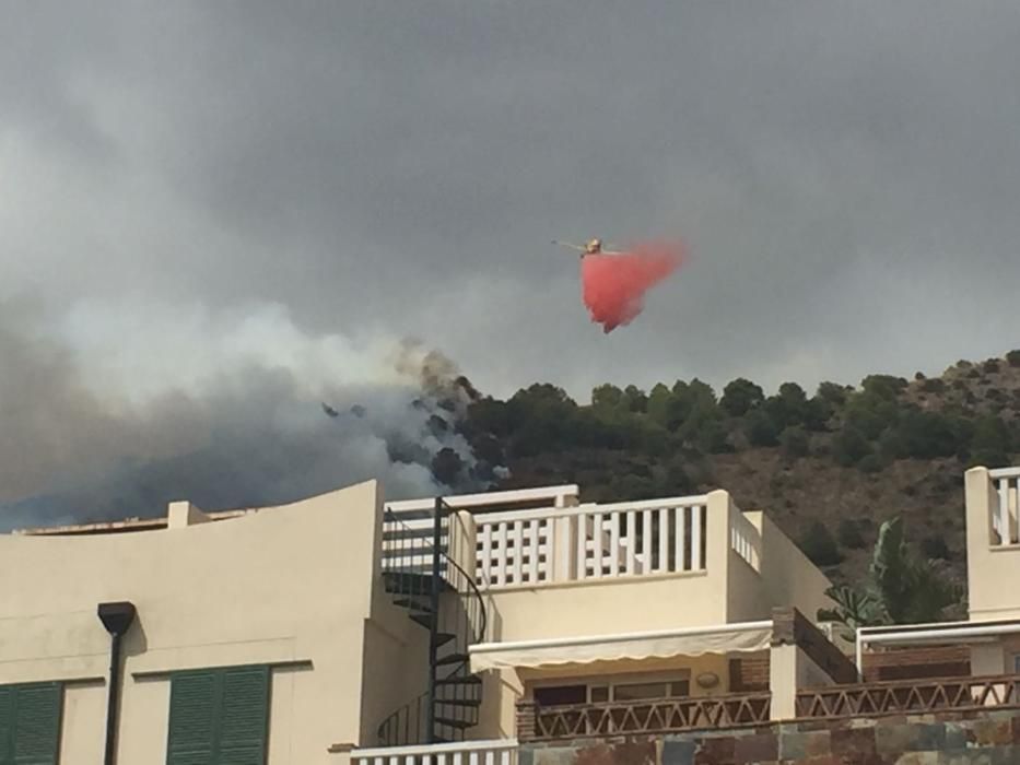 Incendio forestal en El Higuerón en Mijas