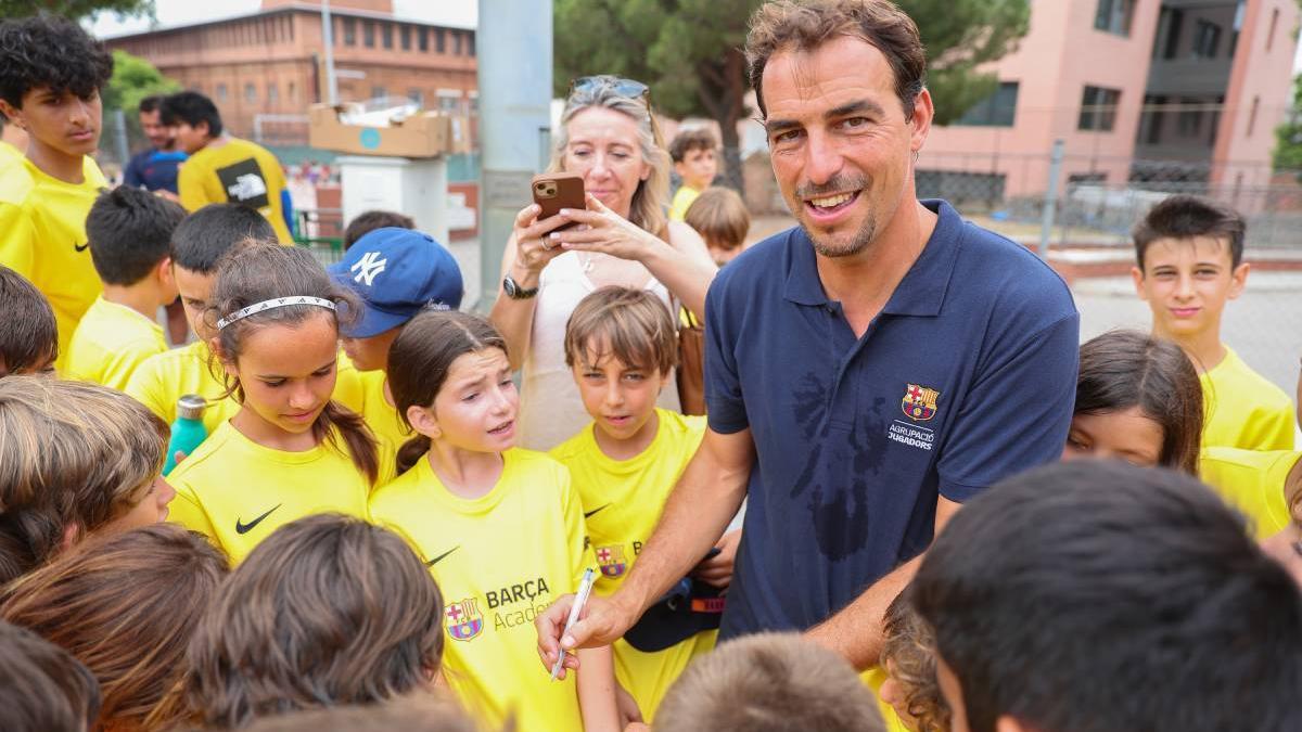 Visita de Jordi López al Campus Barça Academy Sport