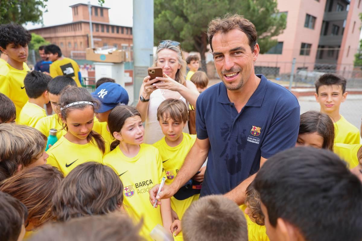 Visita de Jordi López al Campus Barça Academy Sport