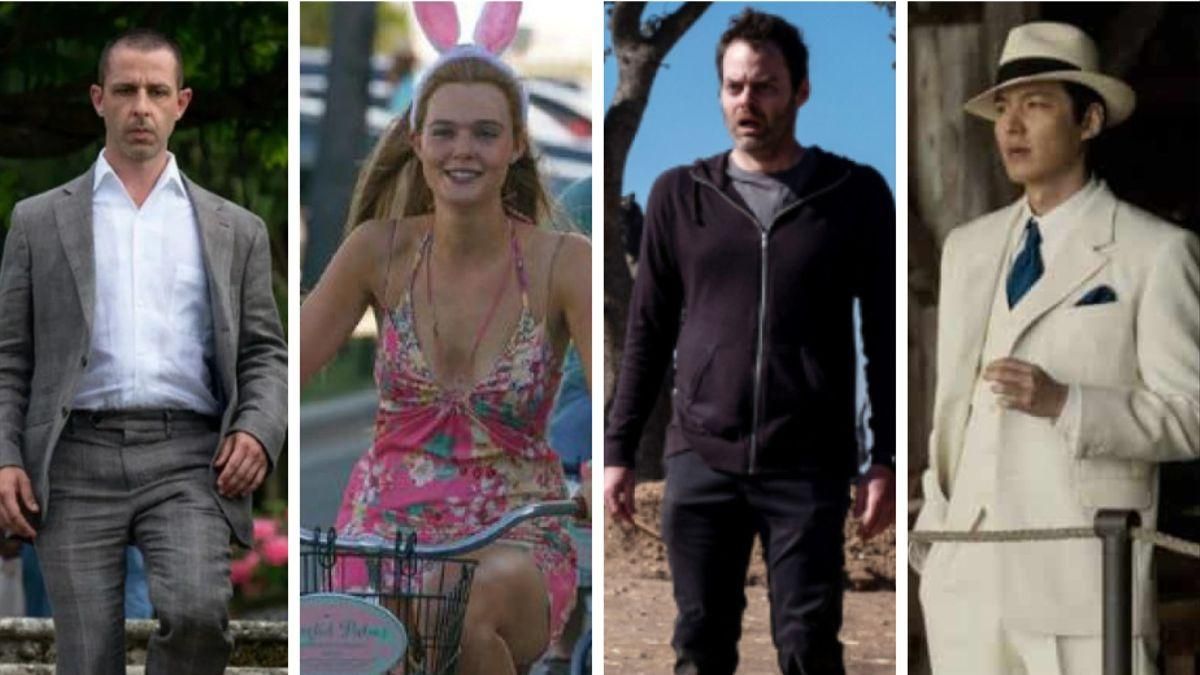 Jeremy Strong, en ’Succession’; Elle Fanning, en ’The girl from Plainville’; Bill Hader, en ’Barry’; y Lee Min Ho, en ’Pachinko’.