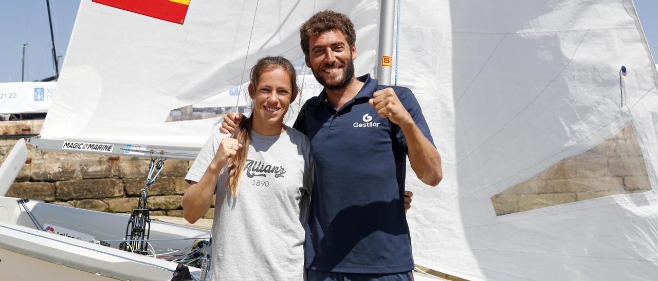 Silvia Mas y Nico Rodríguez se entrenaron durante los últimos días en Vigo.