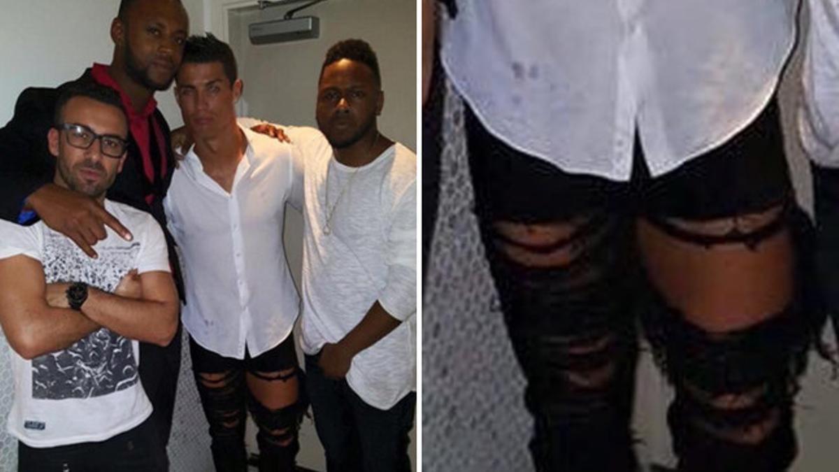 Cristiano, con unos pantalones extremos