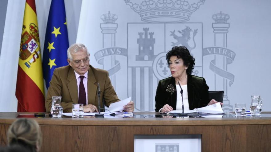 Roda de premsa del Consell de ministres.