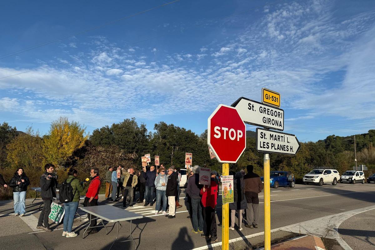 Punt on es va produïr el tall de la GI-531per la protesta dels veïns el passat mes de novembre.