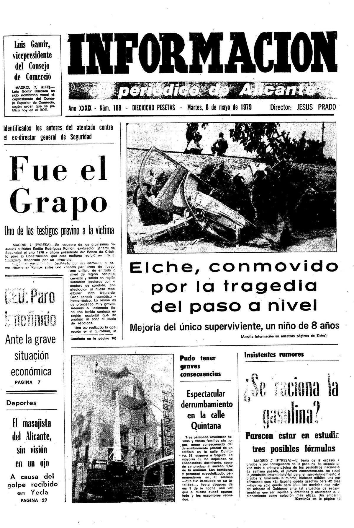 Portada de INFORMACIÓN del 8 de mayo de 1979.