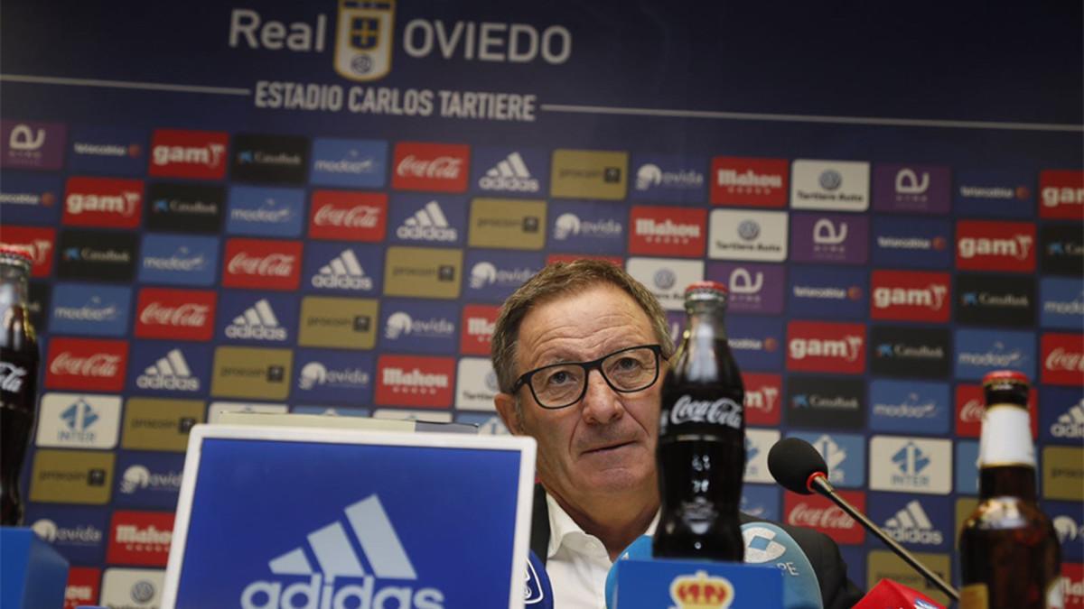 Anquela ha sido presentado como nuevo entrenador del Oviedo