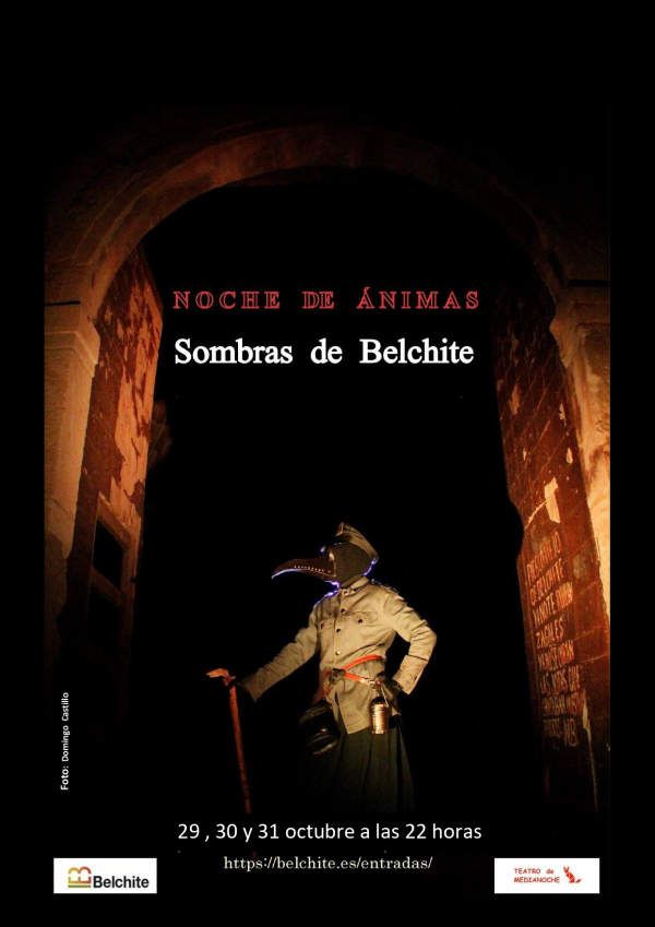 Cartel de la obra &quot;Sombras de Belchite&quot;