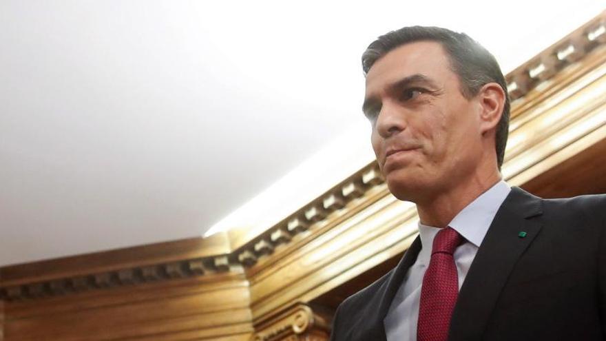 El candidato a la investidura, Pedro Sánchez.