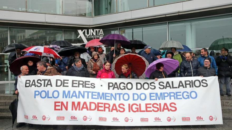Una de las protestas de Maderas Iglesias. // Marta G. Brea