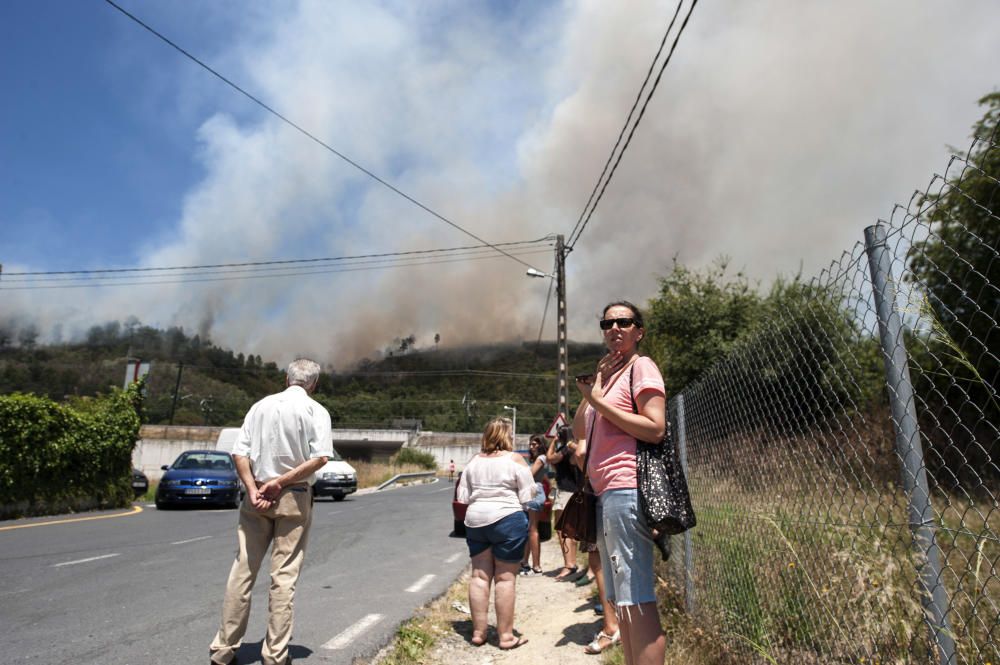 Incendio forestal en Ourense