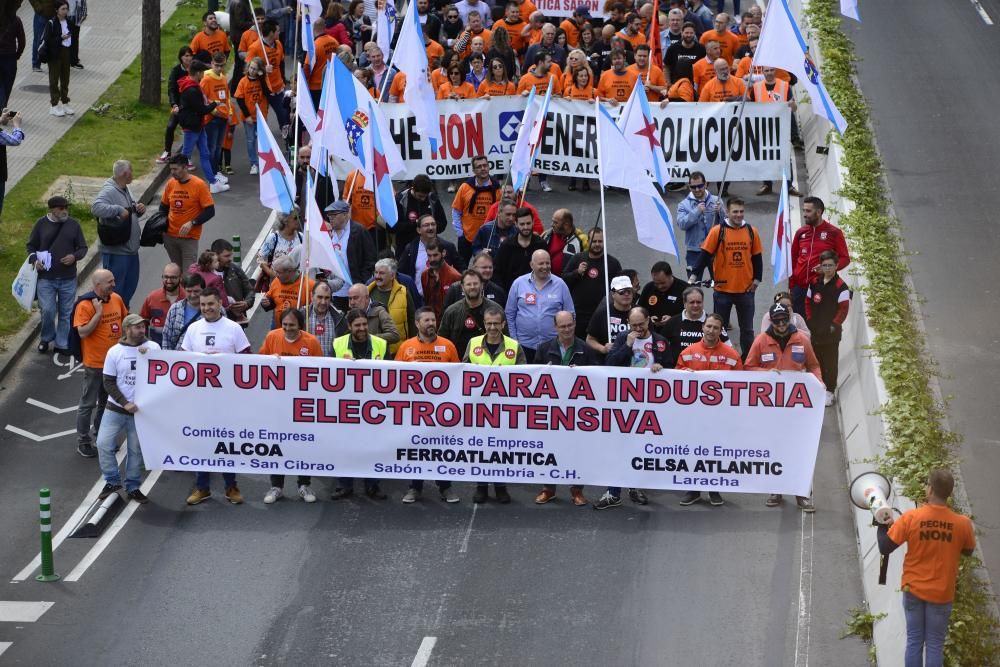 Manifestación de Alcoa en A Coruña