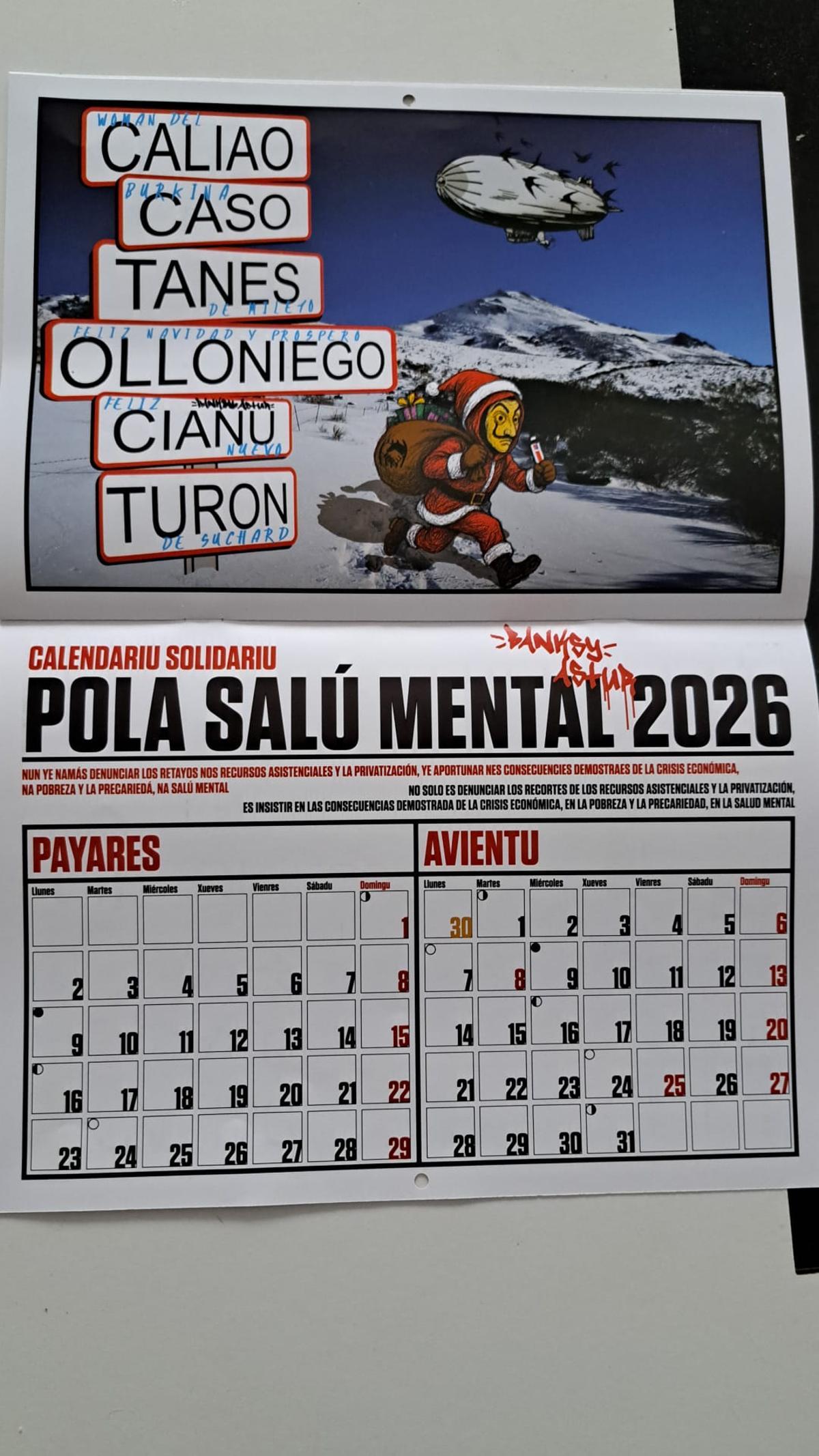 Una de las páginas del calendario