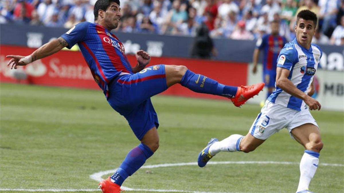 Luis Suárez, en el encuentro ante el Leganés