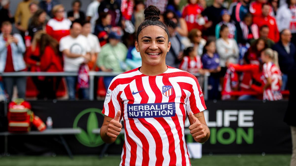 Lucía Moral 'Wifi', tras el partido entre el Atlético y el Alavés.