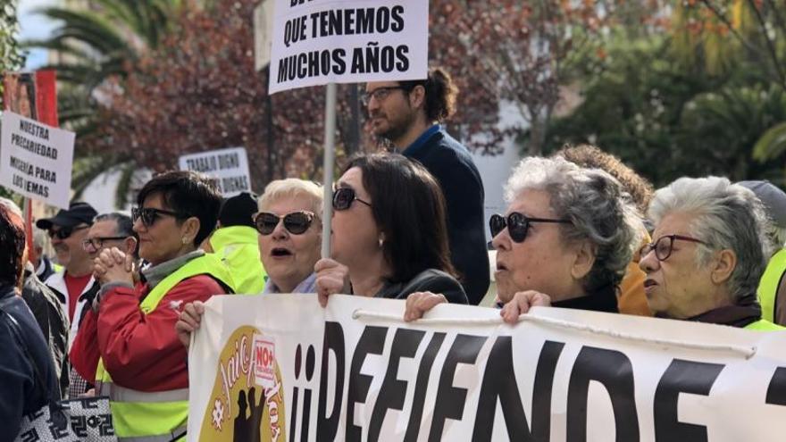 Jubilados en defensa de las pensiones.