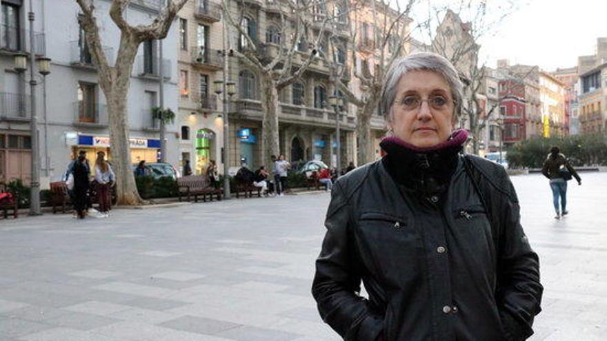 Cristina Vallès, a la Rambla de Figueres