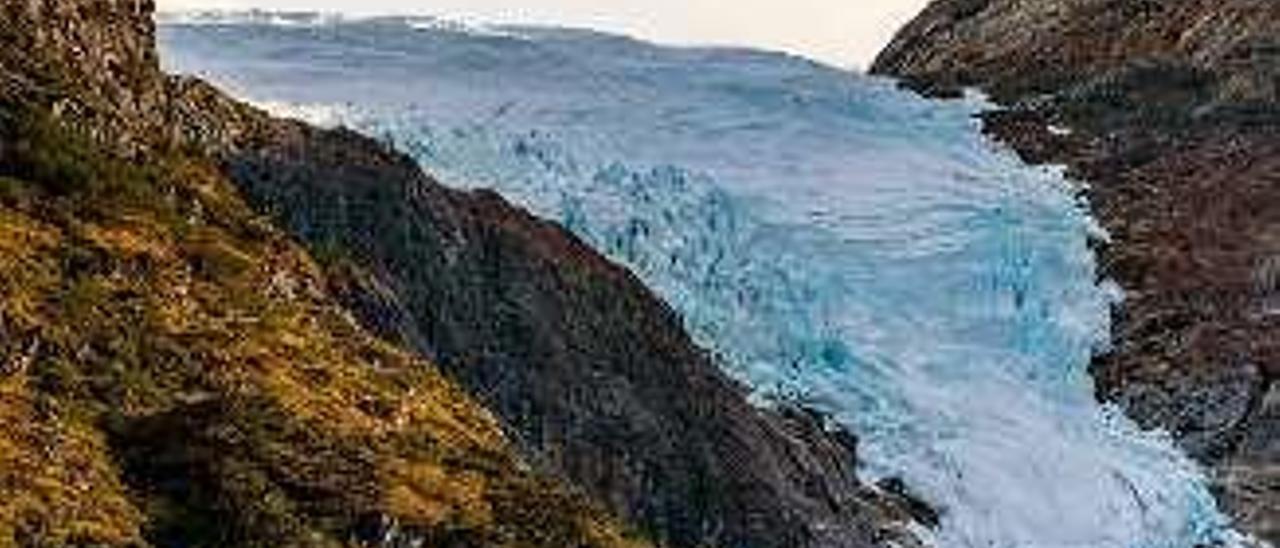 Un impresionante glaciar.