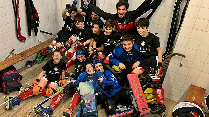 L&#039;aleví, una de les formacions del Club Patí Manresa de la temporada passada