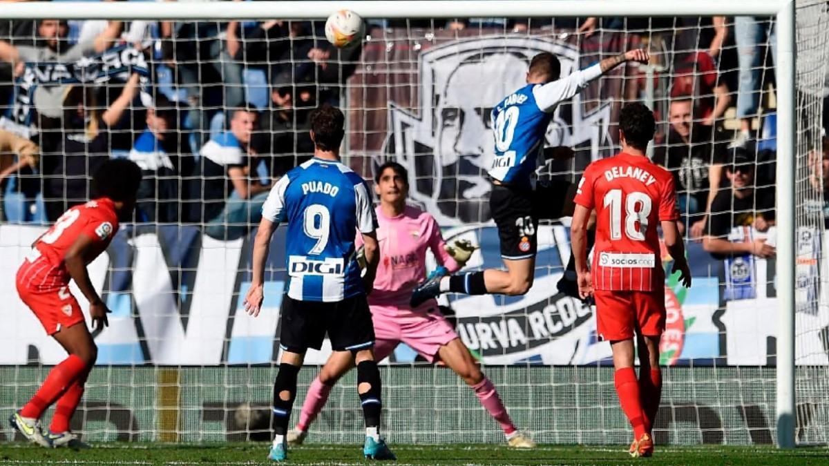 Darder anotando el 1-1 ante el Sevilla