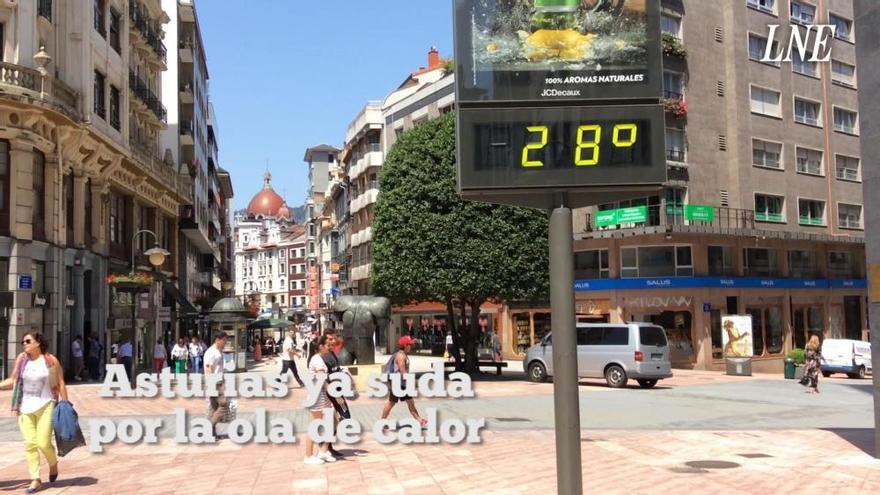 Asturias ya suda con la ola de calor