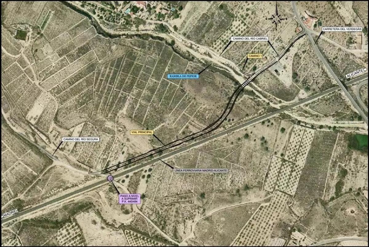 Mapa en la que se aprecia el nuevo trazado.