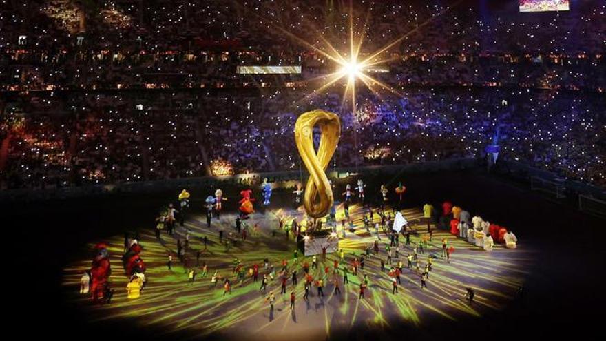 Imagen de la ceremonia de inauguración del Mundial de Qatar.
