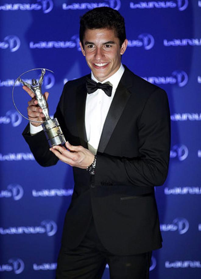 Márquez recibe el Laureus al Deportista Revelación del 2013