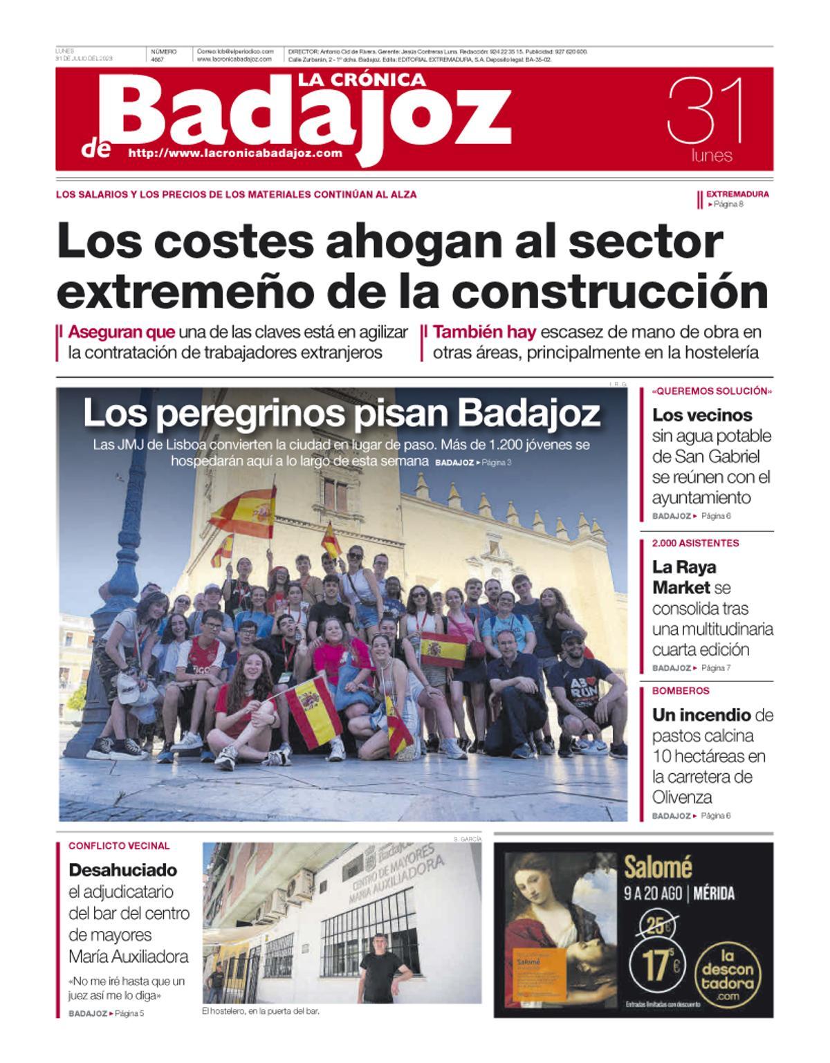 Consulta la portada correspondiente al día 31 de juio de 2023