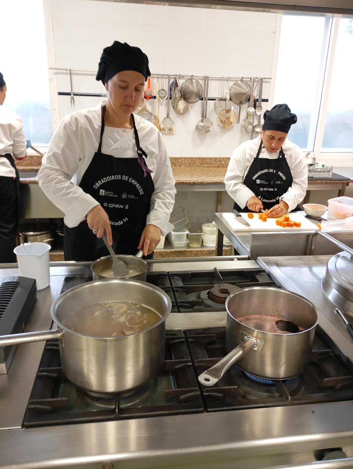 Las cocinas del centro vacacional de A Lanzada.