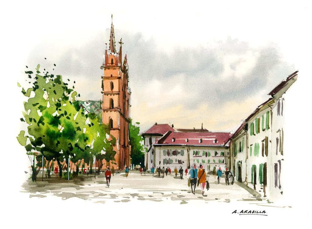 La famosa Catedral o (Münster de Basilea