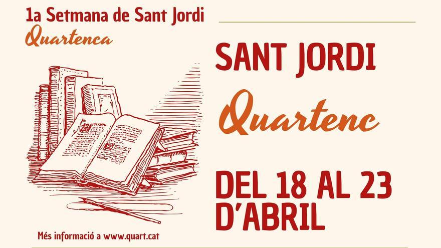 El cartell de la Setmana de Sant Jordi de Quart.