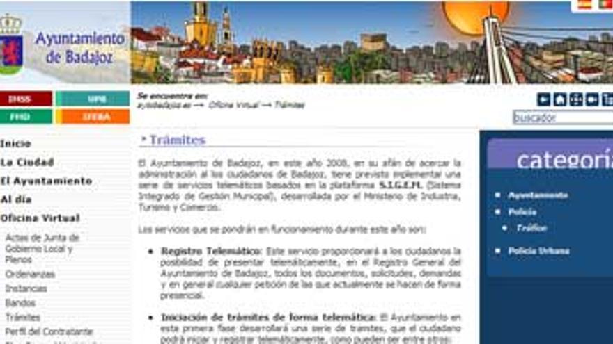 El Ayuntamiento de Badajoz aspira a que los ciudadanos realicen más del 90% de los trámites administrativos on line