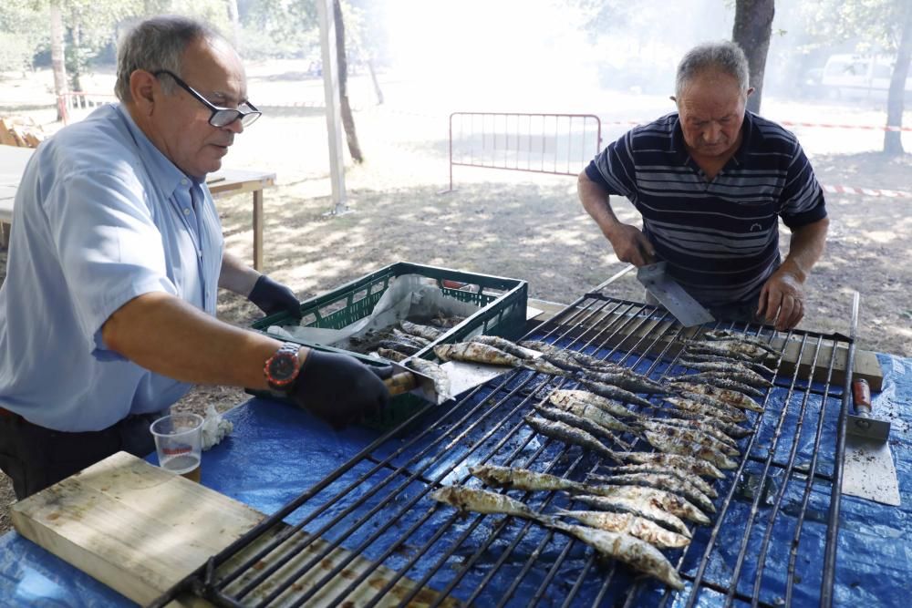 Churrasco, mejillones, sardinas y pulpo hasta empacharse en el parque forestal de Candeán.