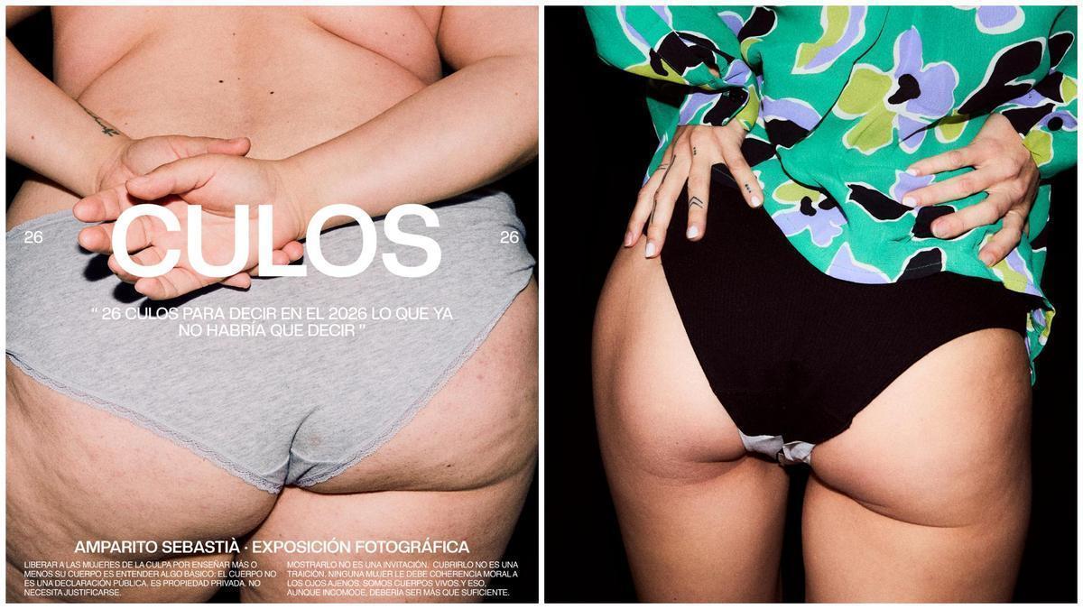 La fotógrafa Amparito Sebastiá inaugura el 8 de mayo la exposición 'Culos'.
