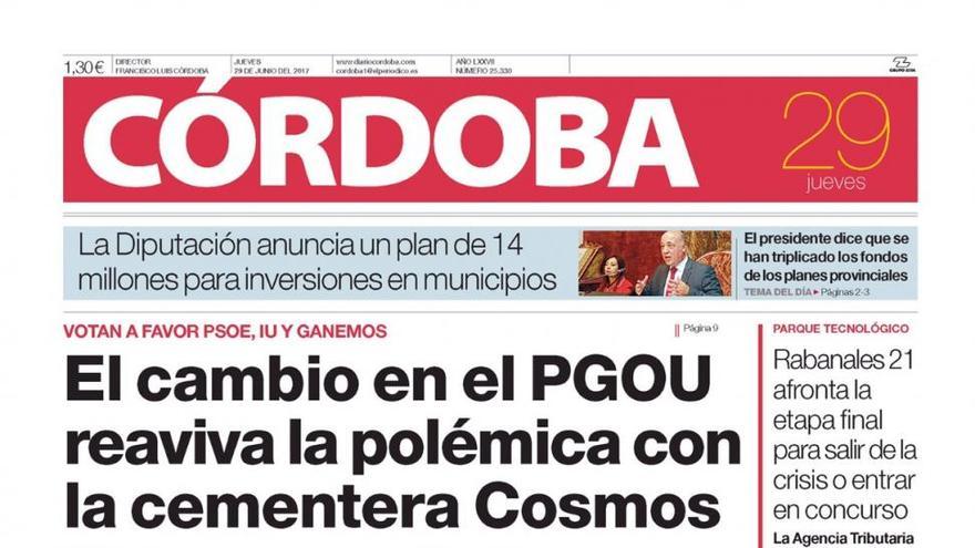 La portada de CÓRDOBA