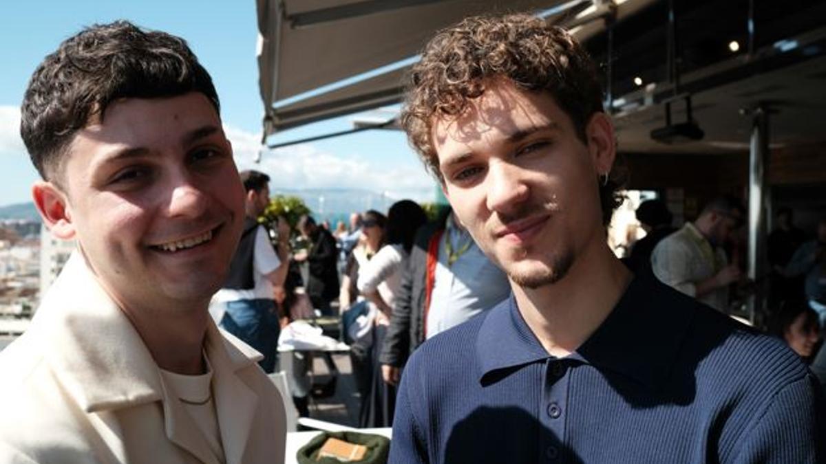 Christian Checa y Hugo Welzel, ayer en la terraza del Hotel AC Málaga Palacio