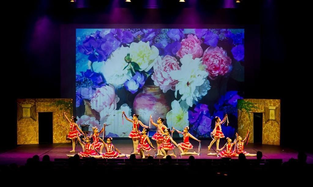 Un momento de la actuación de las alumnas de Ballet School en el Ramos Carrión de Zamora.