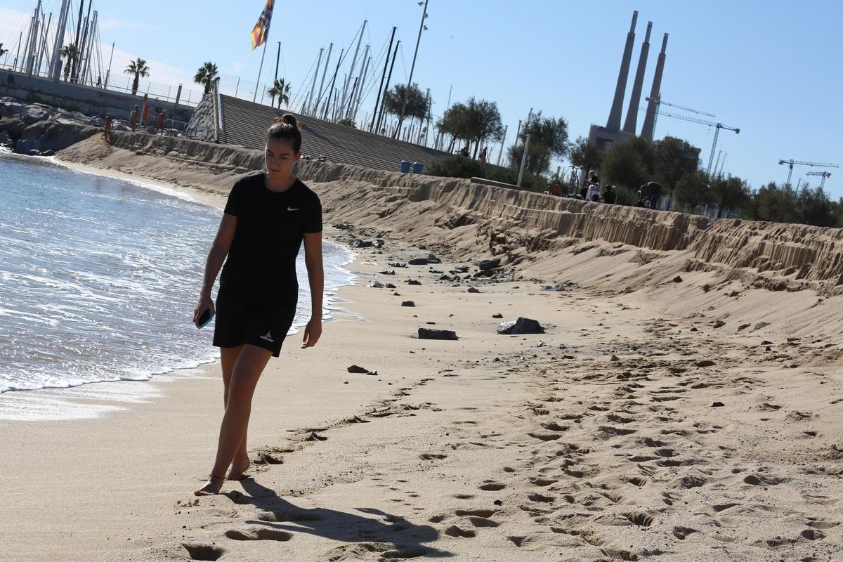 Algunas playas de Badalona pierden arena tras el temporal