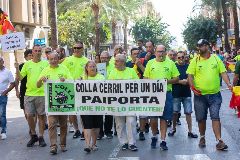 Protesta a favor de los bous en Paiporta