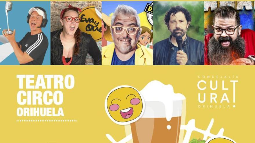 &quot;Viernes de risa y picoteo&quot;: humor y gastronomía se dan la mano en el Teatro Circo de Orihuela