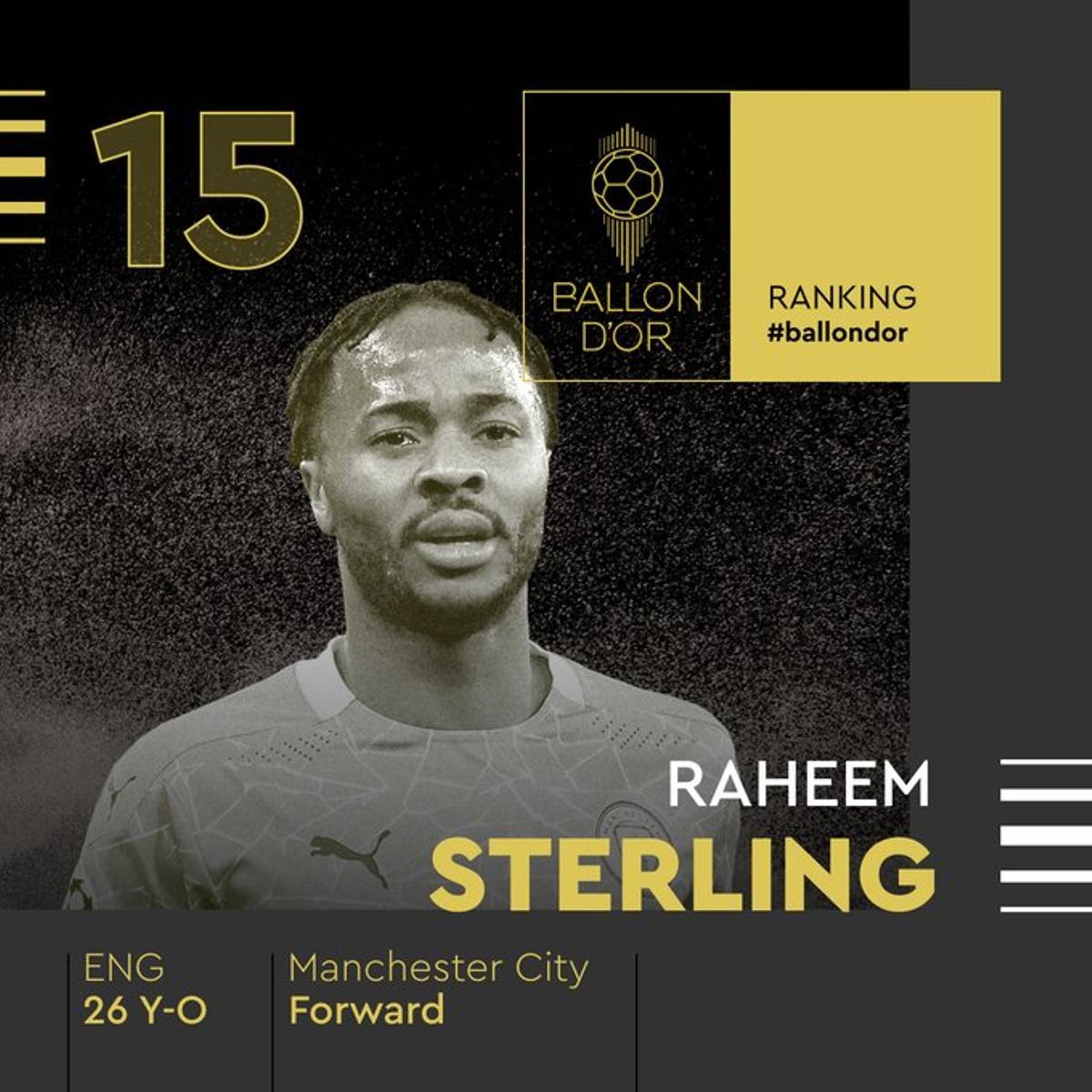15 - Raheem Sterling (Balón de Oro)