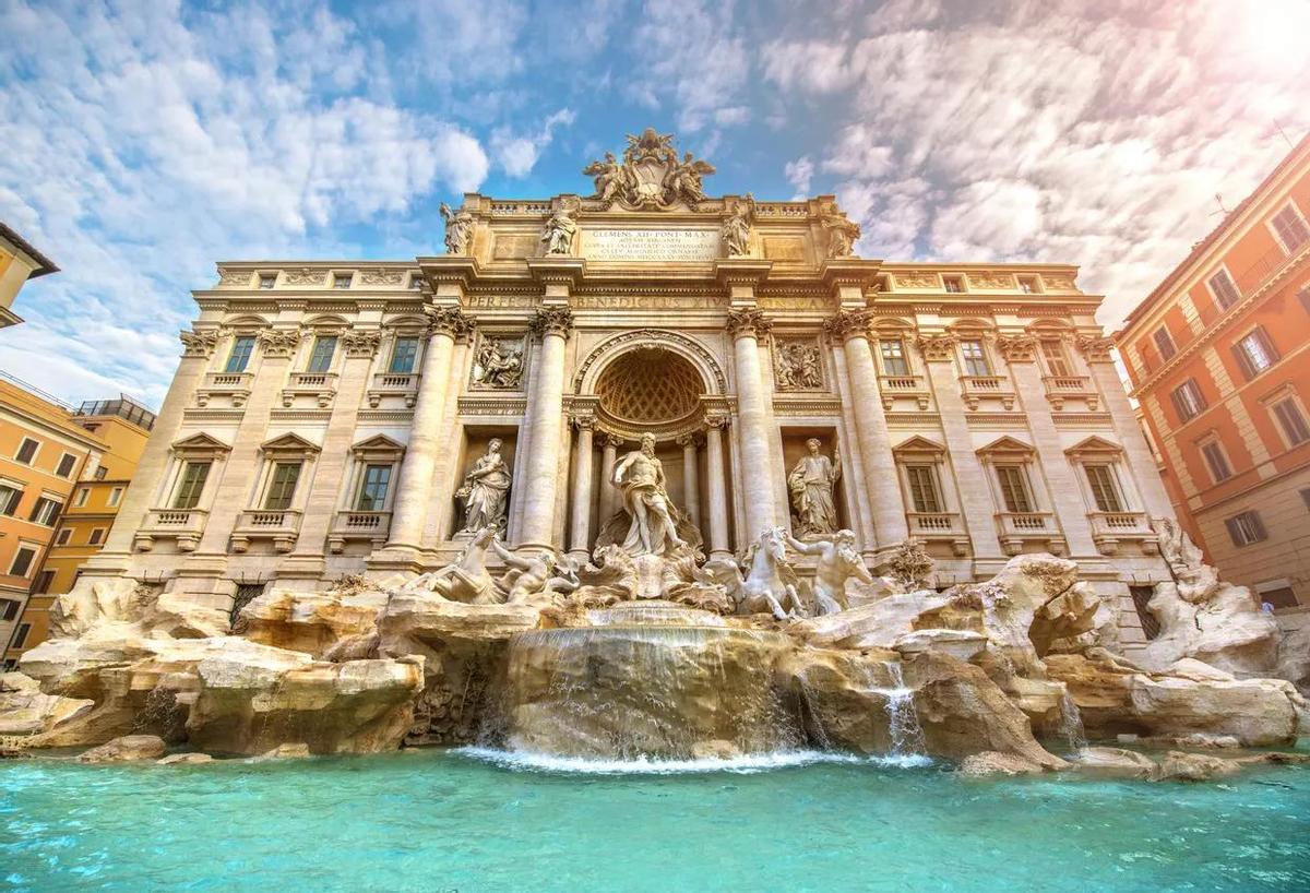 La icònica font de Trevi a Roma (Itàlia).